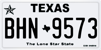TX license plate BHN9573