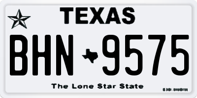 TX license plate BHN9575