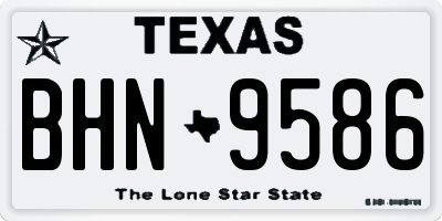 TX license plate BHN9586