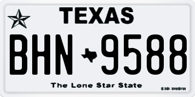 TX license plate BHN9588