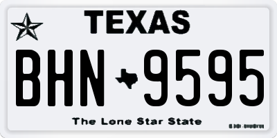 TX license plate BHN9595
