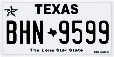TX license plate BHN9599