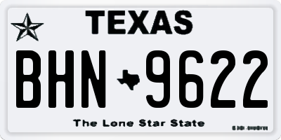 TX license plate BHN9622