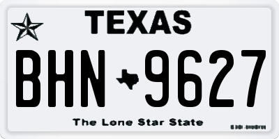 TX license plate BHN9627
