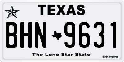TX license plate BHN9631