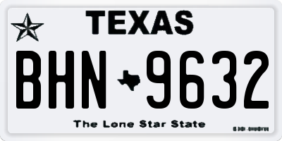 TX license plate BHN9632