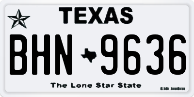 TX license plate BHN9636