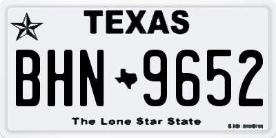 TX license plate BHN9652