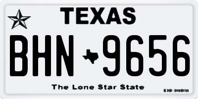 TX license plate BHN9656