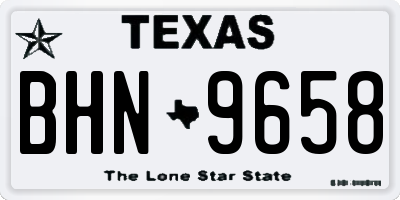 TX license plate BHN9658