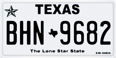 TX license plate BHN9682