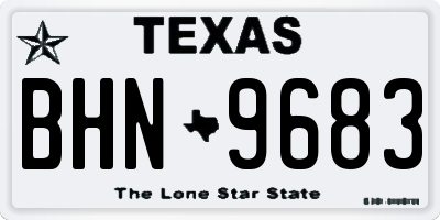 TX license plate BHN9683