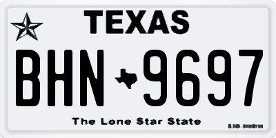 TX license plate BHN9697