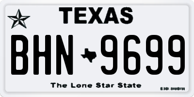 TX license plate BHN9699