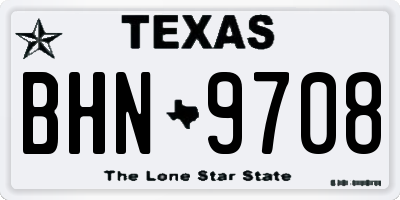 TX license plate BHN9708