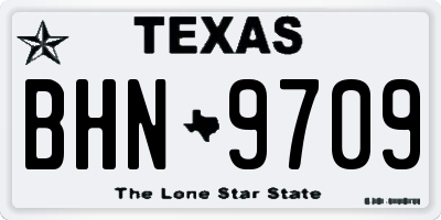 TX license plate BHN9709