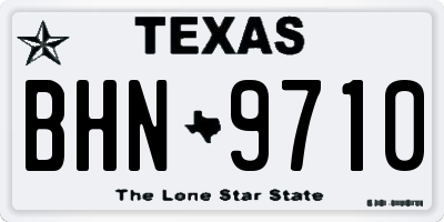 TX license plate BHN9710