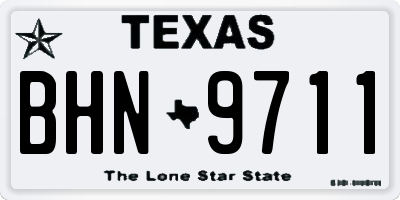 TX license plate BHN9711
