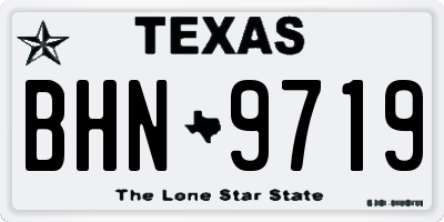 TX license plate BHN9719
