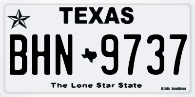 TX license plate BHN9737