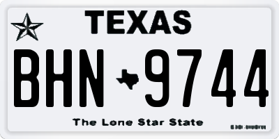 TX license plate BHN9744