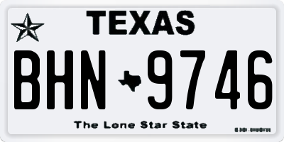 TX license plate BHN9746