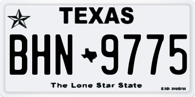 TX license plate BHN9775
