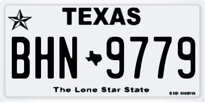 TX license plate BHN9779