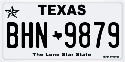 TX license plate BHN9879