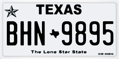 TX license plate BHN9895