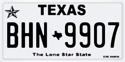 TX license plate BHN9907