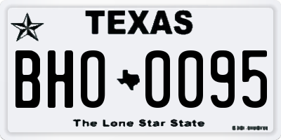 TX license plate BHO0095