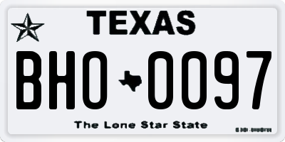 TX license plate BHO0097