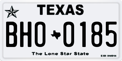 TX license plate BHO0185