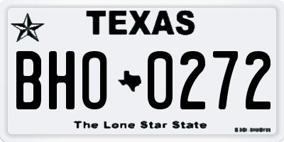 TX license plate BHO0272