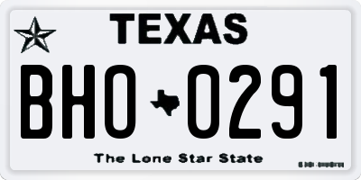 TX license plate BHO0291
