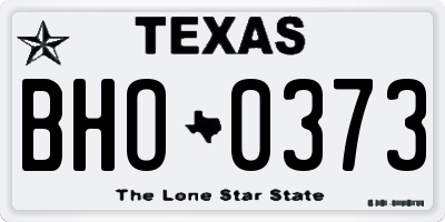 TX license plate BHO0373