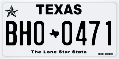 TX license plate BHO0471