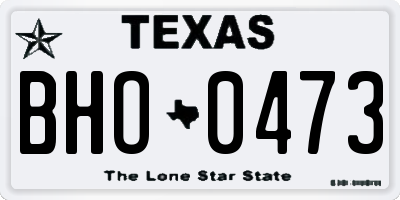 TX license plate BHO0473
