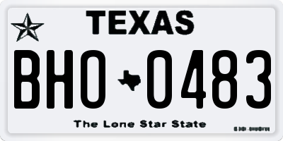 TX license plate BHO0483