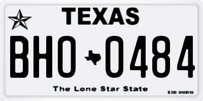 TX license plate BHO0484