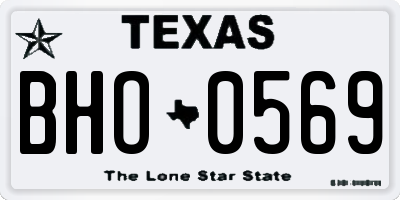 TX license plate BHO0569
