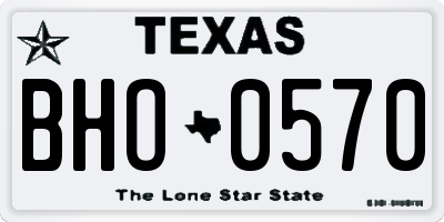 TX license plate BHO0570