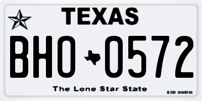 TX license plate BHO0572