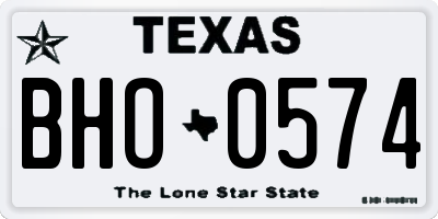 TX license plate BHO0574