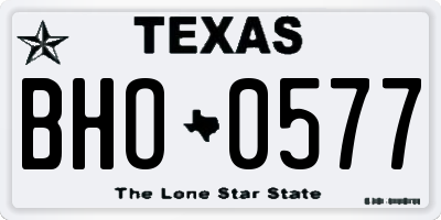 TX license plate BHO0577
