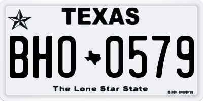 TX license plate BHO0579