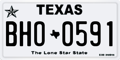 TX license plate BHO0591