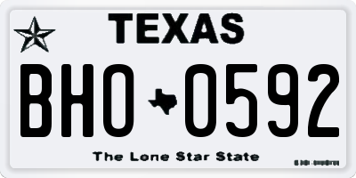 TX license plate BHO0592
