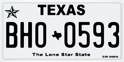 TX license plate BHO0593